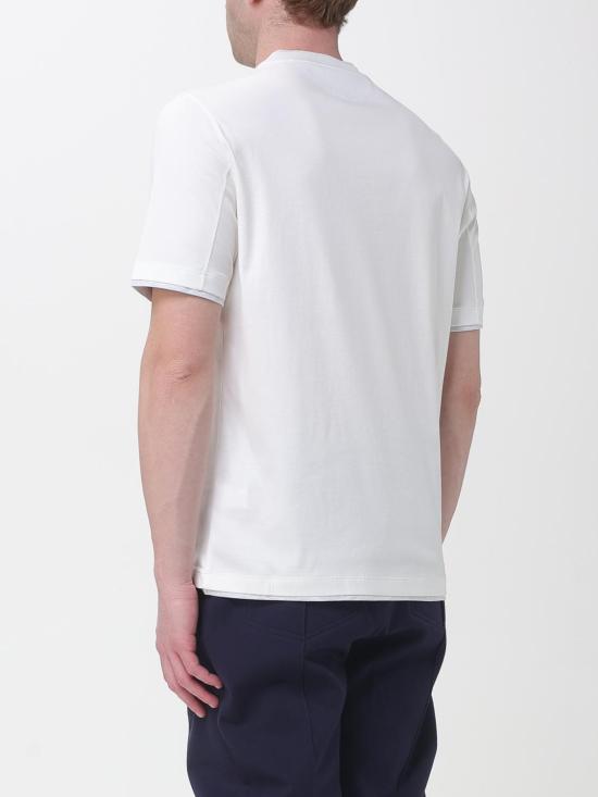 26SS 브루넬로 쿠치넬리 자수 로고 티셔츠 M0B137427 CA819 Beige - BRUNELLO CUCINELLI