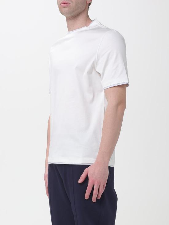 26SS 브루넬로 쿠치넬리 자수 로고 티셔츠 M0B137427 CA819 Beige - BRUNELLO CUCINELLI