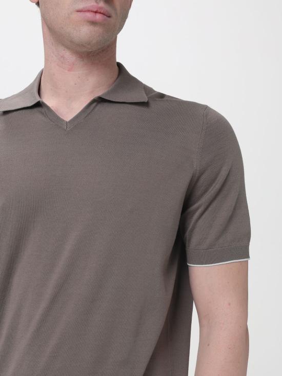 26SS 브루넬로 쿠치넬리 폴로 티셔츠 M29800145 CLL90 Brown - BRUNELLO CUCINELLI