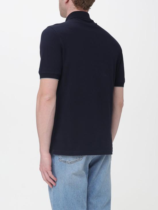 26SS 브루넬로 쿠치넬리 피케 폴로 셔츠 ME8548788 CD361 Blue 1 - BRUNELLO CUCINELLI