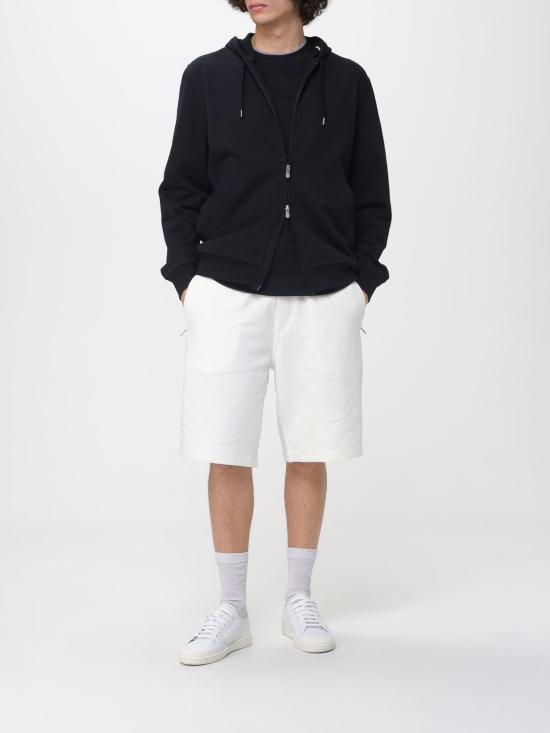 26SS 브루넬로 쿠치넬리 테크노 코튼 플리스 후드 집업 MW8639069G C101 Black - BRUNELLO CUCINELLI