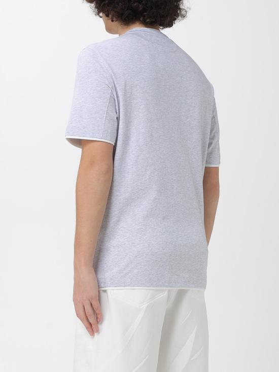 26SS 브루넬로 쿠치넬리 자수 로고 티셔츠 M0B137427 CW716 Grey 1 - BRUNELLO CUCINELLI