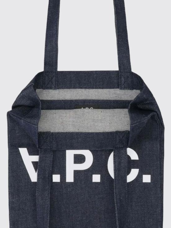 26SS 아페쎄 로르 로고 프린트 데님 토트백 COHIZM61445 IAI Blue - A.P.C.