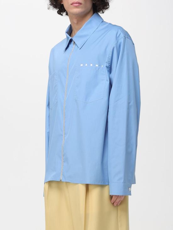 26SS 마르니 긴팔 셔츠 CUMU0297P0USCT88 LWB31 Blue - MARNI