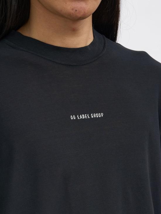 26SS 44레이블 반팔 티셔츠 B0030653FA725 P750 Black - 44 LABEL