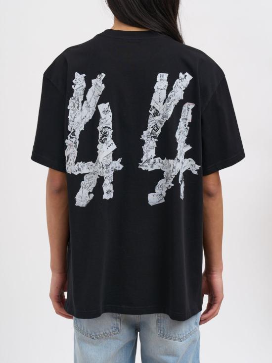 26SS 44레이블 반팔 티셔츠 B0030556FA706 P756 Black - 44 LABEL