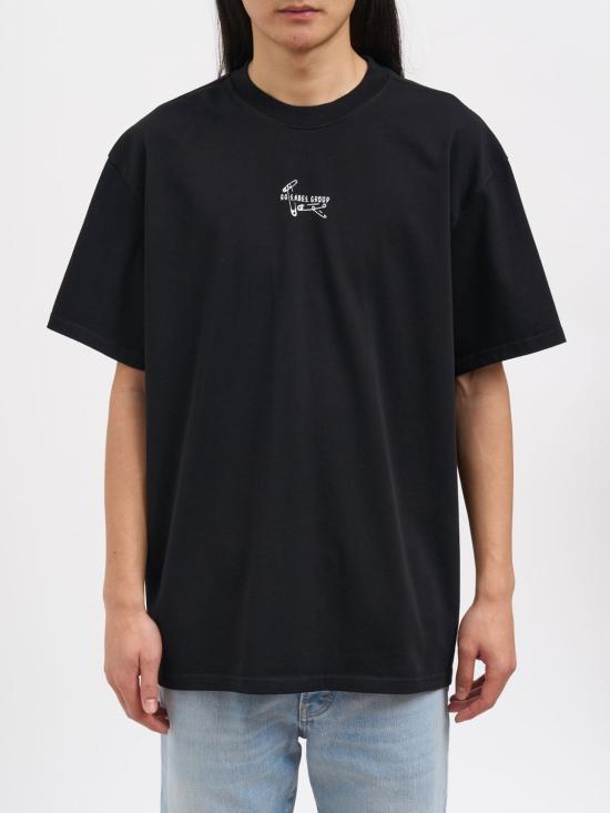 26SS 44레이블 반팔 티셔츠 B0030556FA528 P783 Black 4