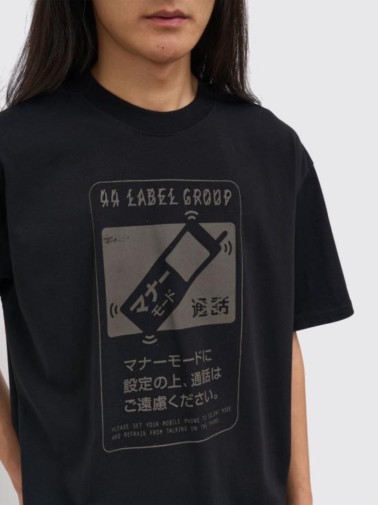 26SS 44레이블 반팔 티셔츠 B0030556FA528 P768 Black 3 - 44 LABEL