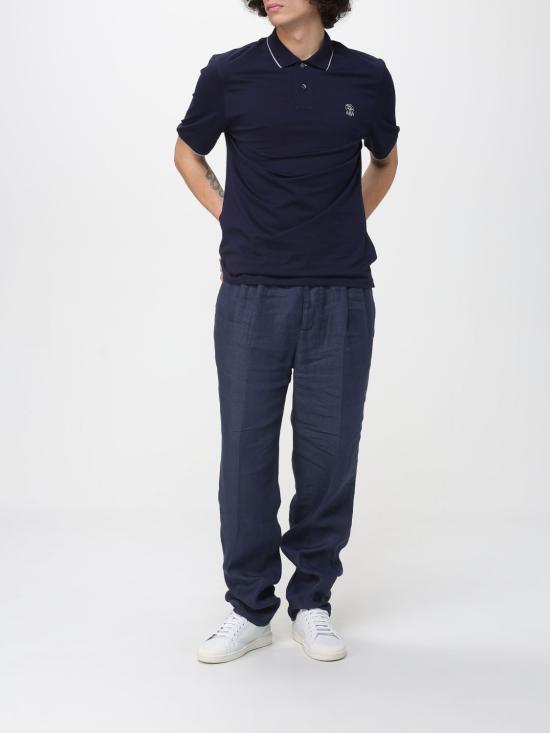 26SS 브루넬로 쿠치넬리 폴로 티셔츠 M0B139779G CK781 Blue - BRUNELLO CUCINELLI