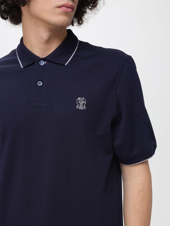 26SS 브루넬로 쿠치넬리 폴로 티셔츠 M0B139779G CK781 Blue - BRUNELLO CUCINELLI