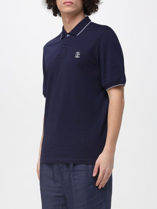 26SS 브루넬로 쿠치넬리 폴로 티셔츠 M0B139779G CK781 Blue - BRUNELLO CUCINELLI