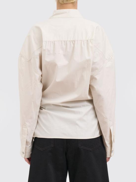 26SS 르메르 스트레이트 칼라 트위스트 셔츠 SH1141LF1500 WH048 Yellow Cream - LEMAIRE