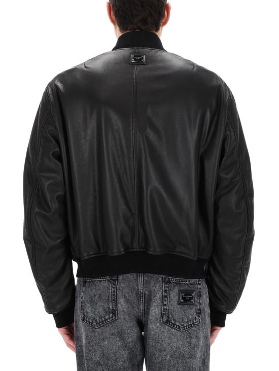 26SS 돌체앤가바나 가죽 자켓 G9BBML HULY3N0000 BLACK - DOLCE & GABBANA