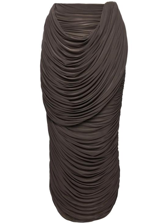 26SS 마그다뷰트림 롱 스커트 302426 BROWN