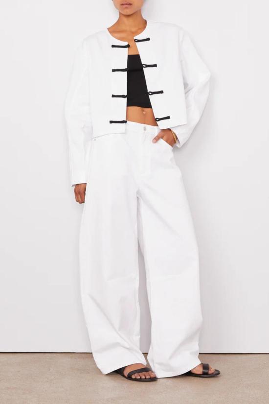  오피신 제네랄 데님 자켓 Officine Generale Joelle 재킷 화이트 - OFFICINE GENERALE