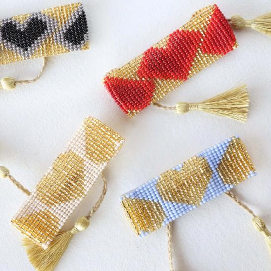  포스테리 팔찌 포스터리 레드 하트 태슬 - FOSTERIE