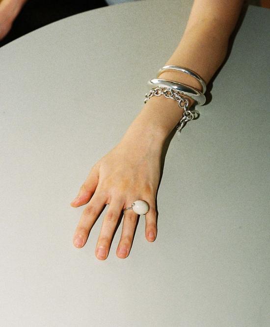  아니카 이네즈 팔찌 와이드 테이퍼드 링크 실버 브레이슬릿 - ANNIKA INEZ