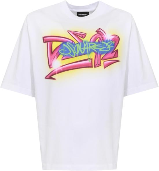 26SS 디스퀘어드2 반팔 티셔츠 S71GD1652 D20033 100 WHITE DOM