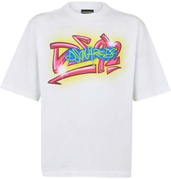 26SS 디스퀘어드2 반팔 티셔츠 S71GD1652 D20033 100 WHITE DOM