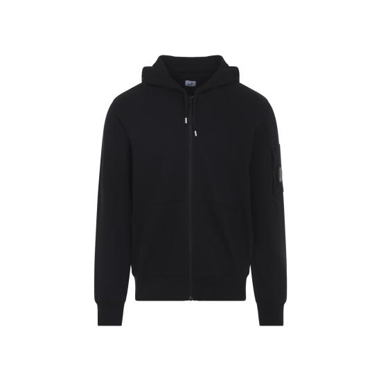 26SS 씨피 컴퍼니 집 후드 렌즈 스웨트셔츠 20CMSS081A002246G999 BLACK DOM - C.P. COMPANY