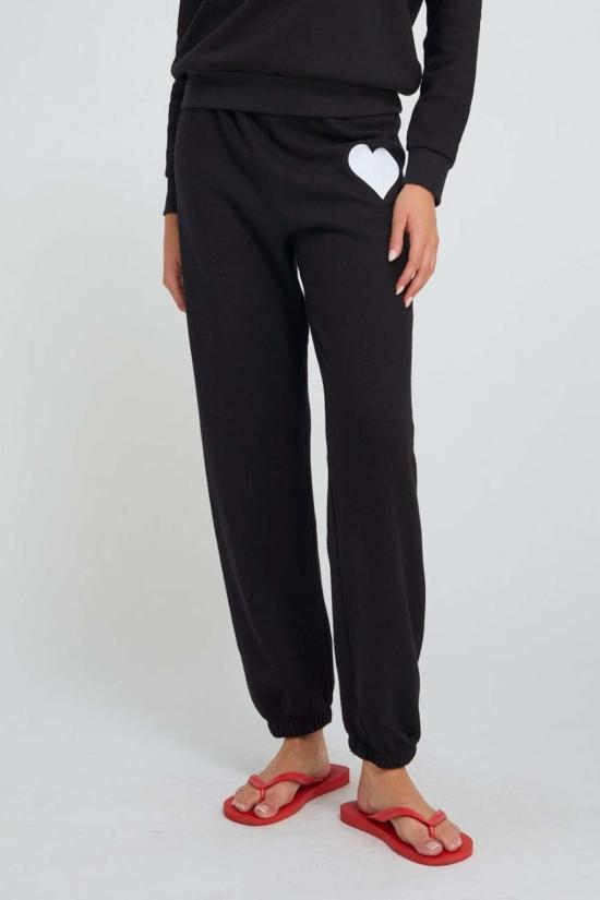  스프룸 스트레이트 팬츠 스프럼 하트 스웨트팬츠 블랙/화이트 - SPRWMN