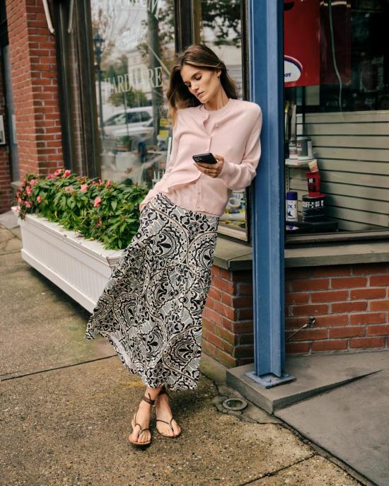  카르톨리나 미디 스커트 Cartolina 엠마  플로르 메달리온 - CARTOLINA