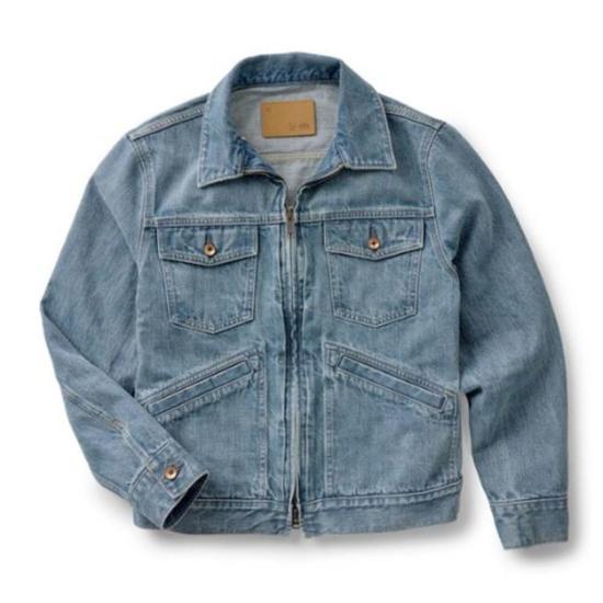  테일러 스티치 데님 자켓 로퍼 재킷 빈티지 워시 오가닉 셀비지 - TAYLOR STITCH