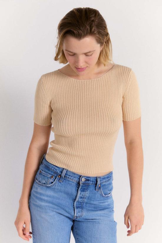  샤이나 모트 반팔 티셔츠 리브 티