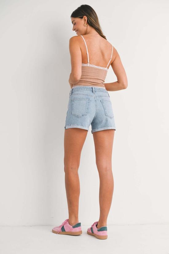  Just Black Denim 데님 숏팬츠 저스트 블랙 데님 미니 커프 스트레치 쇼츠 - OTHER BRANDS