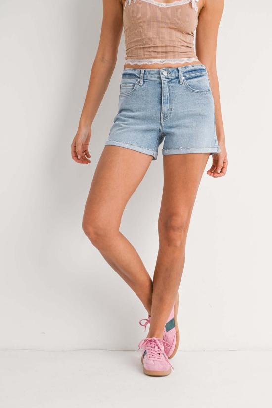  Just Black Denim 데님 숏팬츠 저스트 블랙 데님 미니 커프 스트레치 쇼츠 - OTHER BRANDS