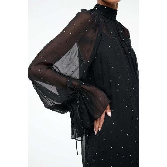  스타우드 숏 원피스 루 드레스 블랙 - STAUD