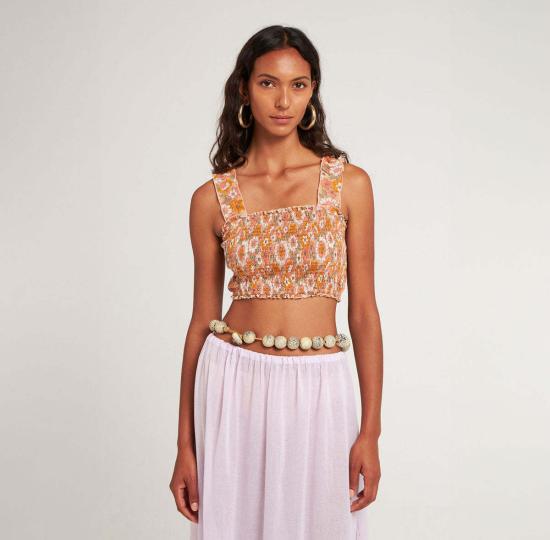  안틱 바틱 민소매 티셔츠 앤틱 바틱 블로섬 브라탑 - Antik Batik