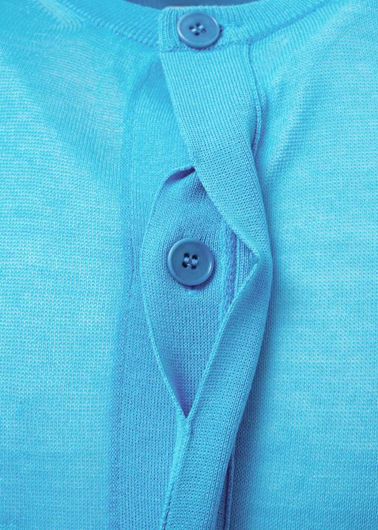  아모멘토 가디건 시스루 라운드  블루 - AMOMENTO