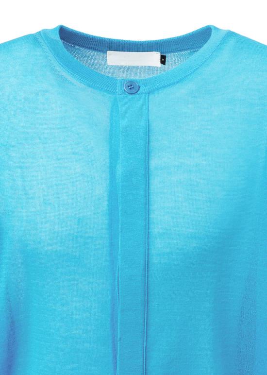  아모멘토 가디건 시스루 라운드  블루 - AMOMENTO