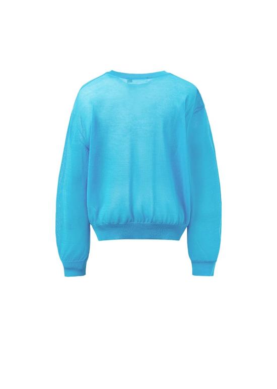  아모멘토 가디건 시스루 라운드  블루 - AMOMENTO