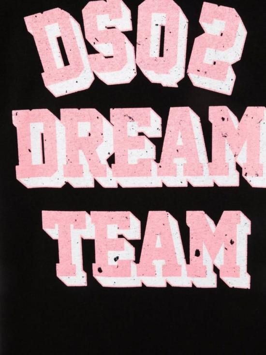  [키즈] 디스퀘어드2 트레이닝 상의 키즈 Dsquared2 마글리에타 티셔츠 블랙 - DSQUARED2