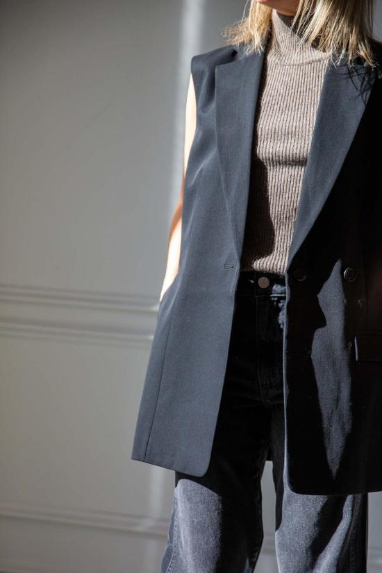  세인트아그니 수트 자켓 세인트 아그니 울 슬리브리스 스플릿 블레이저 - ST.AGNI