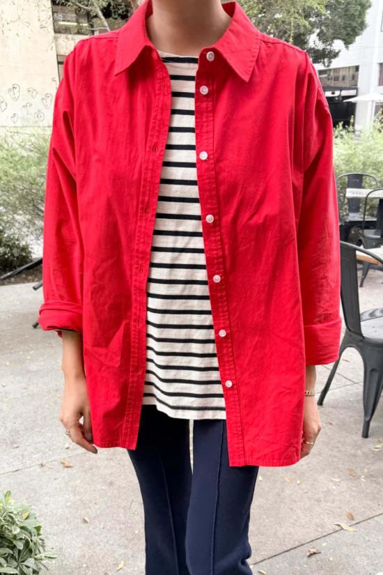  르 본 숍 셔츠 Le Bon Shoppe 오웬 셔츠 레드 - Le Bon Shoppe