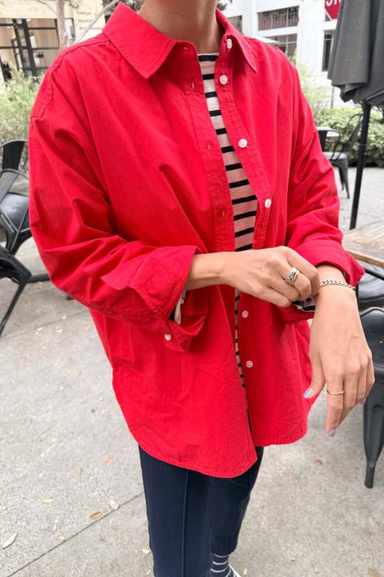  르 본 숍 셔츠 Le Bon Shoppe 오웬 셔츠 레드 - Le Bon Shoppe