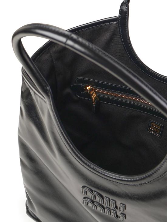 25FW 미우미우 토트백 5BG321 2IEOF0002 Black - MIU MIU