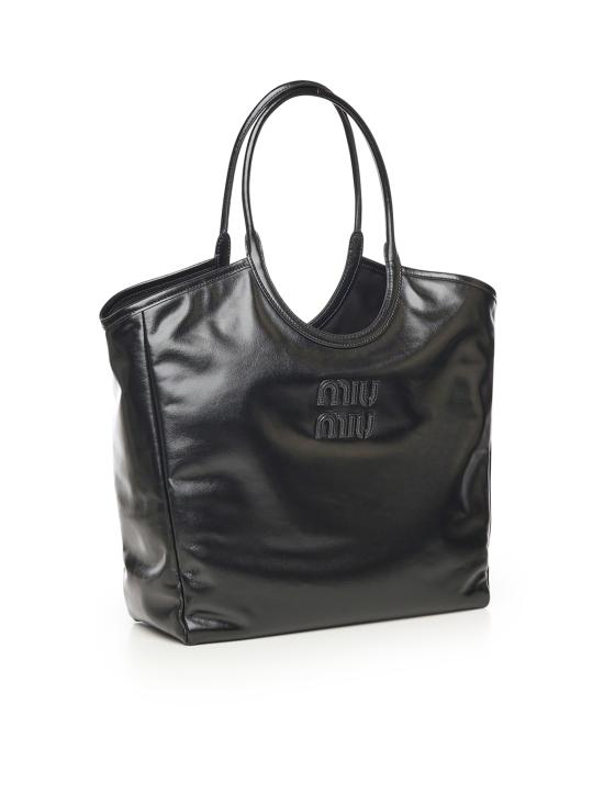 25FW 미우미우 토트백 5BG321 2IEOF0002 Black - MIU MIU