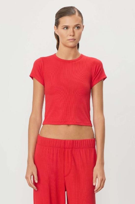  에태르네 반팔 티셔츠 에테르네 클로에 반팔 골지 베이비 티셔츠 - ETERNE