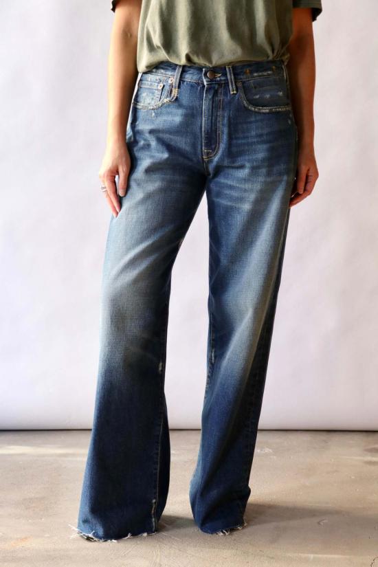  알13 데님 팬츠 R13 Darcy 루즈핏 진 오아시스 블루 - R13