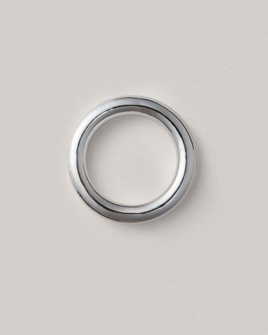  아니카 이네즈 커프스 링크/타이 홀더 와이드 튜브 뱅글 실버 - ANNIKA INEZ