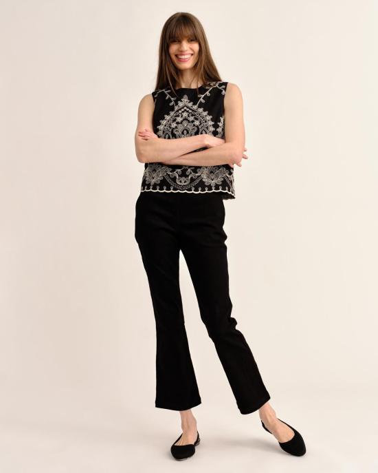  Cartolina 스트레이트 팬츠 카르톨리나 아이비  블랙 - OTHER BRANDS