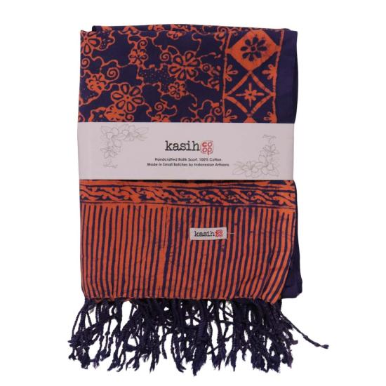  카시 코옵 머플러/스카프 Kasih Coop 핸드 염색 바틱 스카프 - KASIH COOP