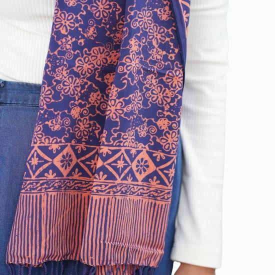  카시 코옵 머플러/스카프 Kasih Coop 핸드 염색 바틱 스카프 - KASIH COOP