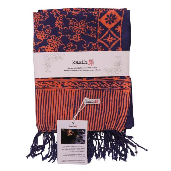  카시 코옵 머플러/스카프 Kasih Coop 핸드 염색 바틱 스카프 - KASIH COOP