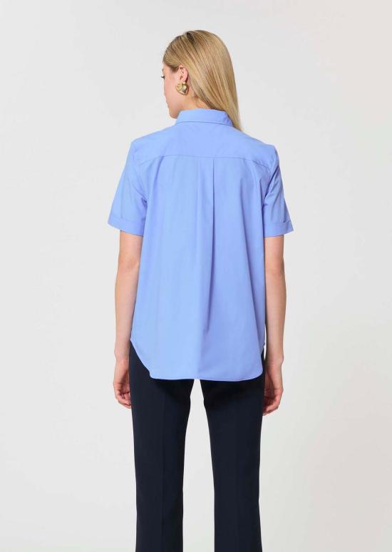  타라 자몬 셔츠 Tara Jarmon Cassie 셔츠 스카이 블루 포플린 셔츠 - TARA JARMON