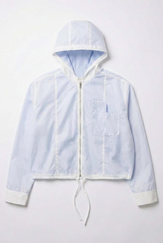  쿠안티코 스웨터 나일론 화이트 후드 재킷